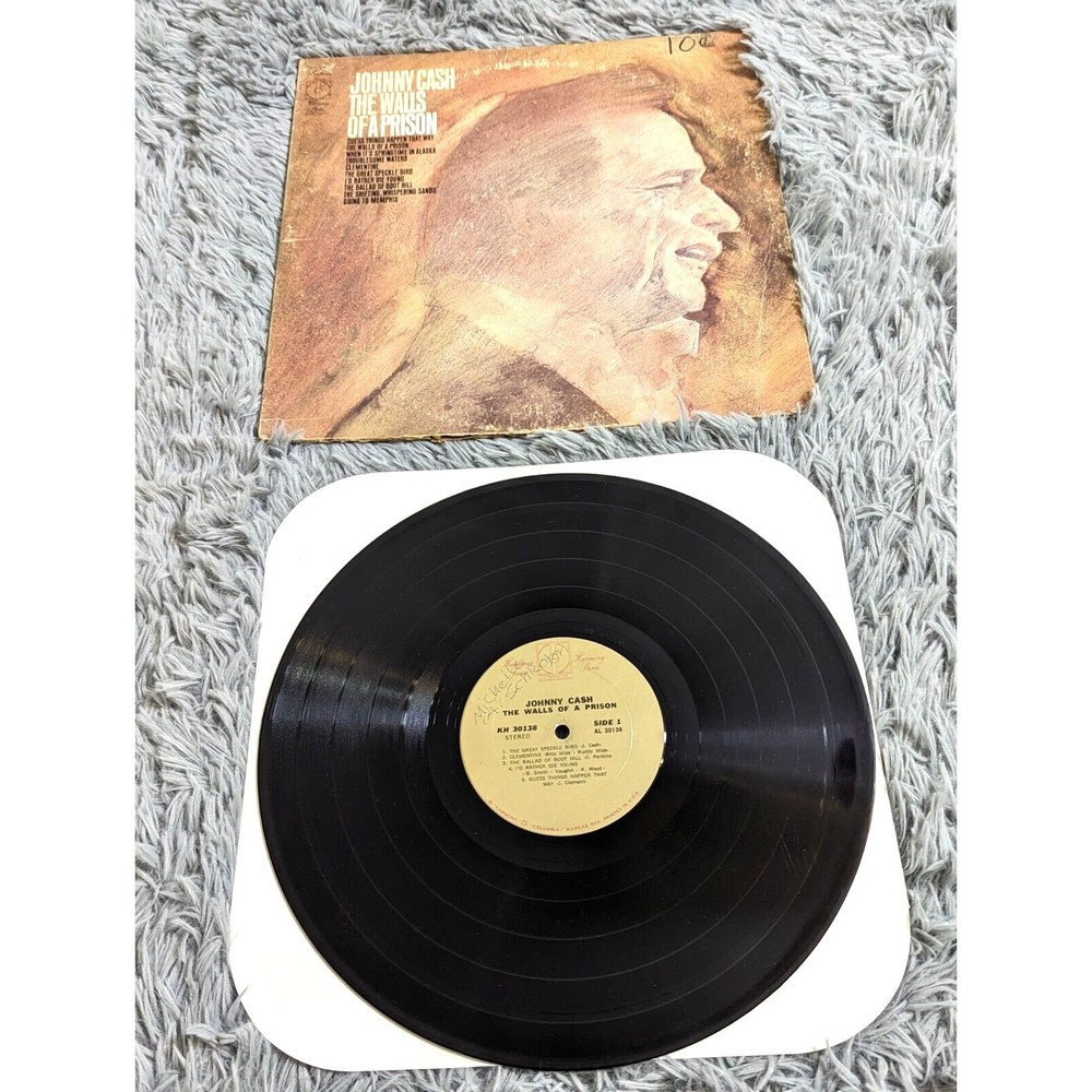 Johnny Cash The Walls Of A Prison Vinyl LP 1970 Harmony KH‎ 30138 Rock Country